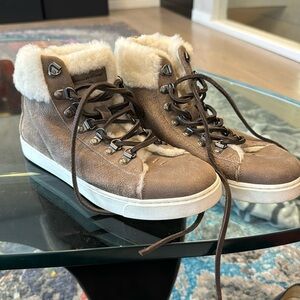 Gianvito Rossi suede and shearling boots